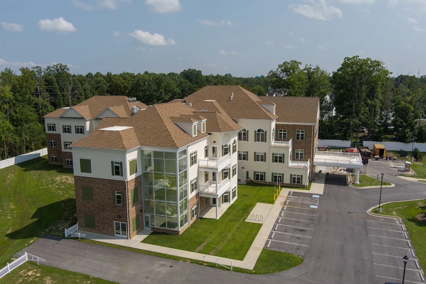 Aerial view of the recovery center and surrounding grounds