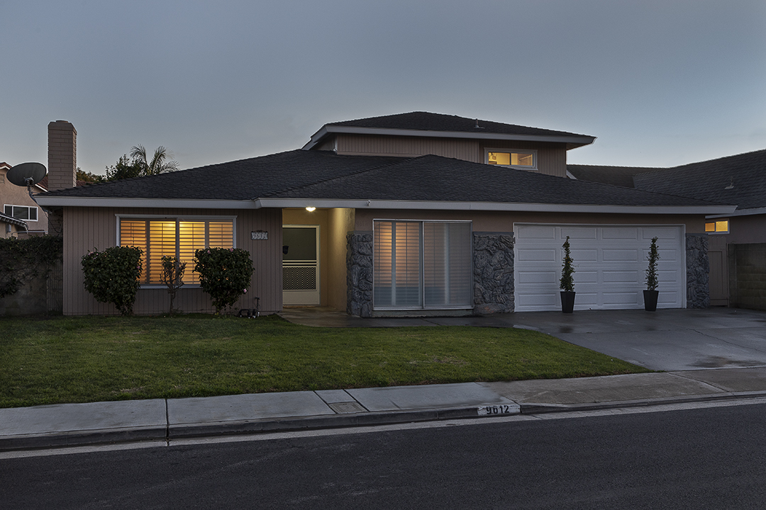 Exterior view of inpatient facility at dusk