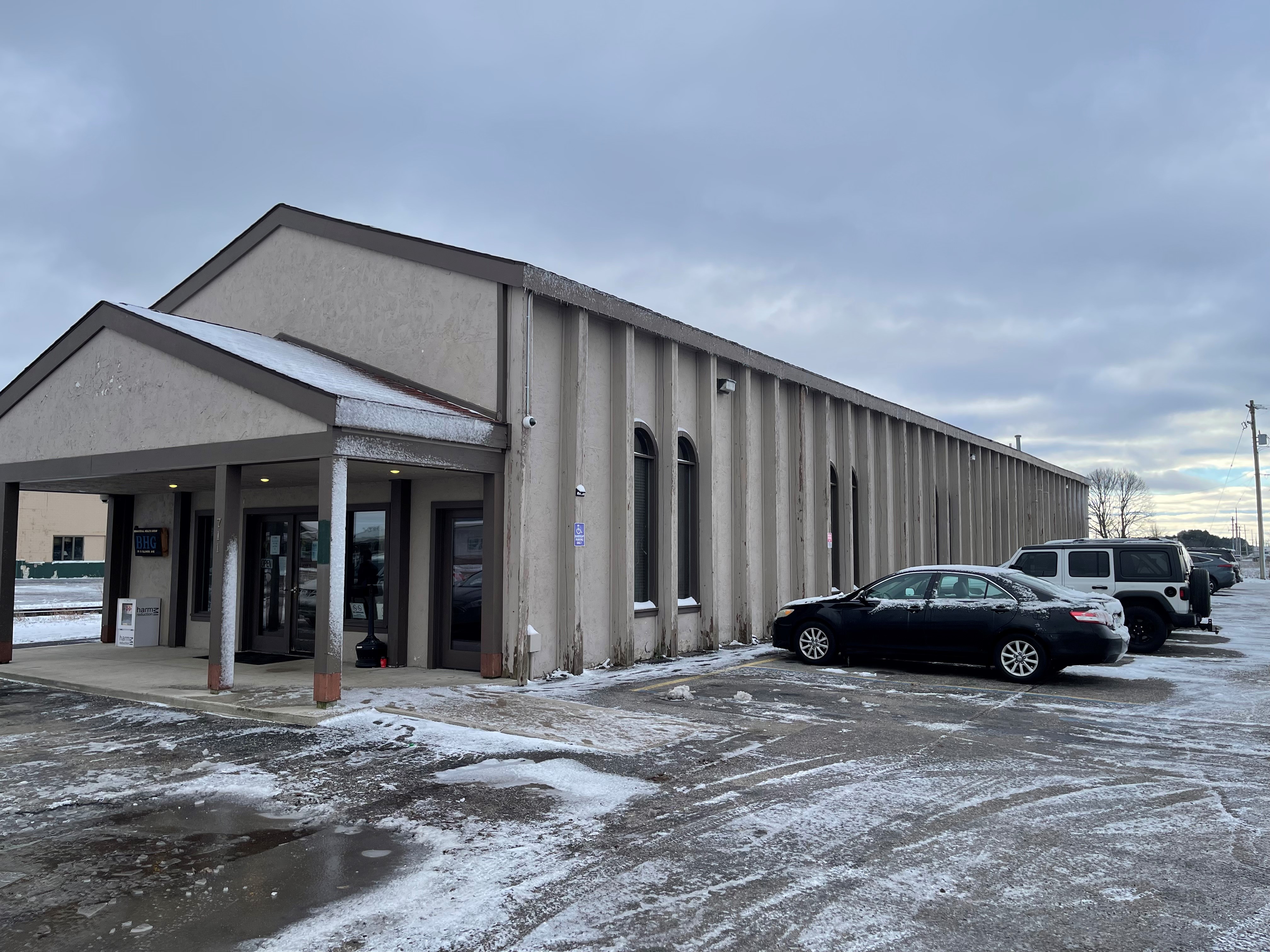 Wide exterior view of the treatment center building