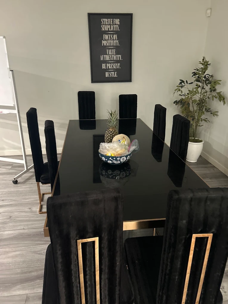 Dining room with large table and chairs