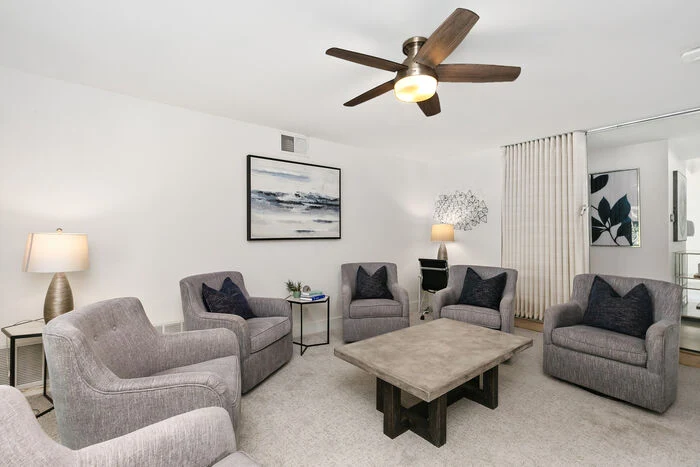 Cozy living room with armchairs for group conversations