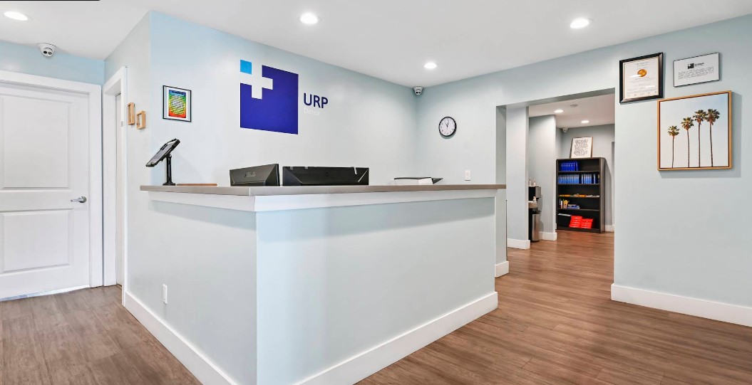 Reception desk at United Recovery Project facility