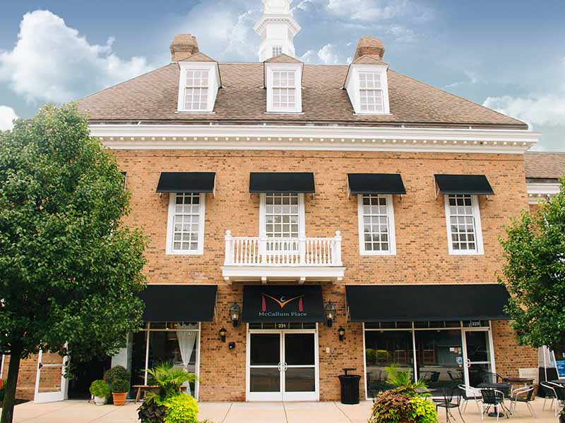 Front entrance of McCallum Place Eating Disorder Center
