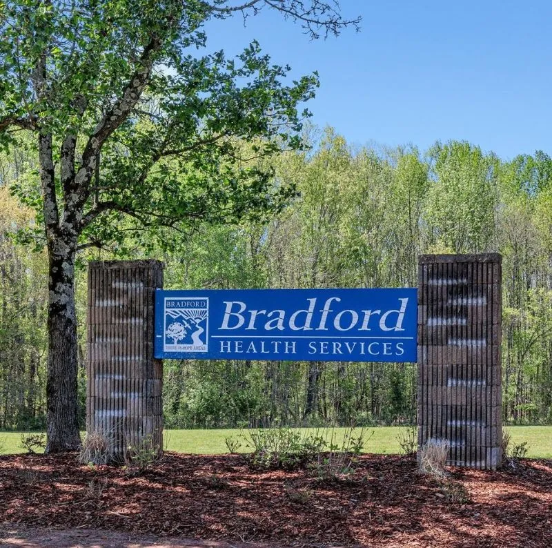 Bradford Health Services sign displayed at the facility entrance