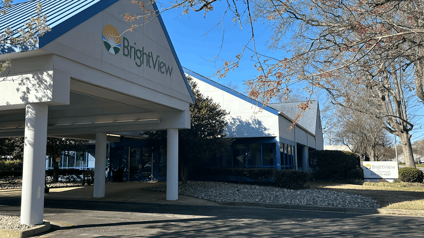 BrightView Norfolk exterior entrance with covered walkway