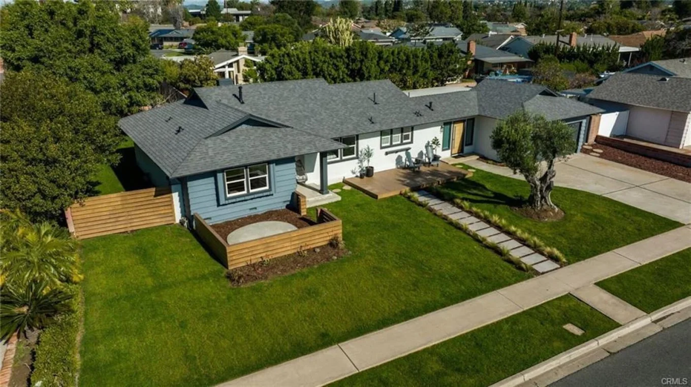 Aerial view of residential-style mental health facility