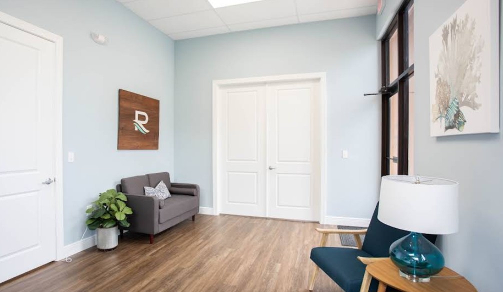 Reception lobby with seating and welcoming decor