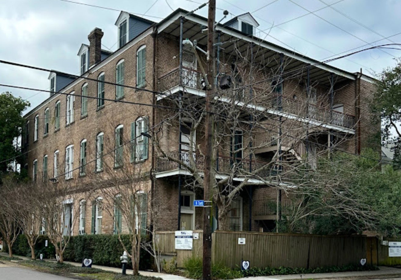 Exterior side street view of the rehab facility.
