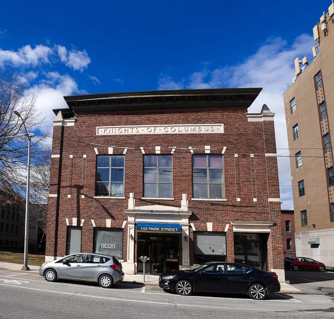 Brick building with Knights of Columbus sign