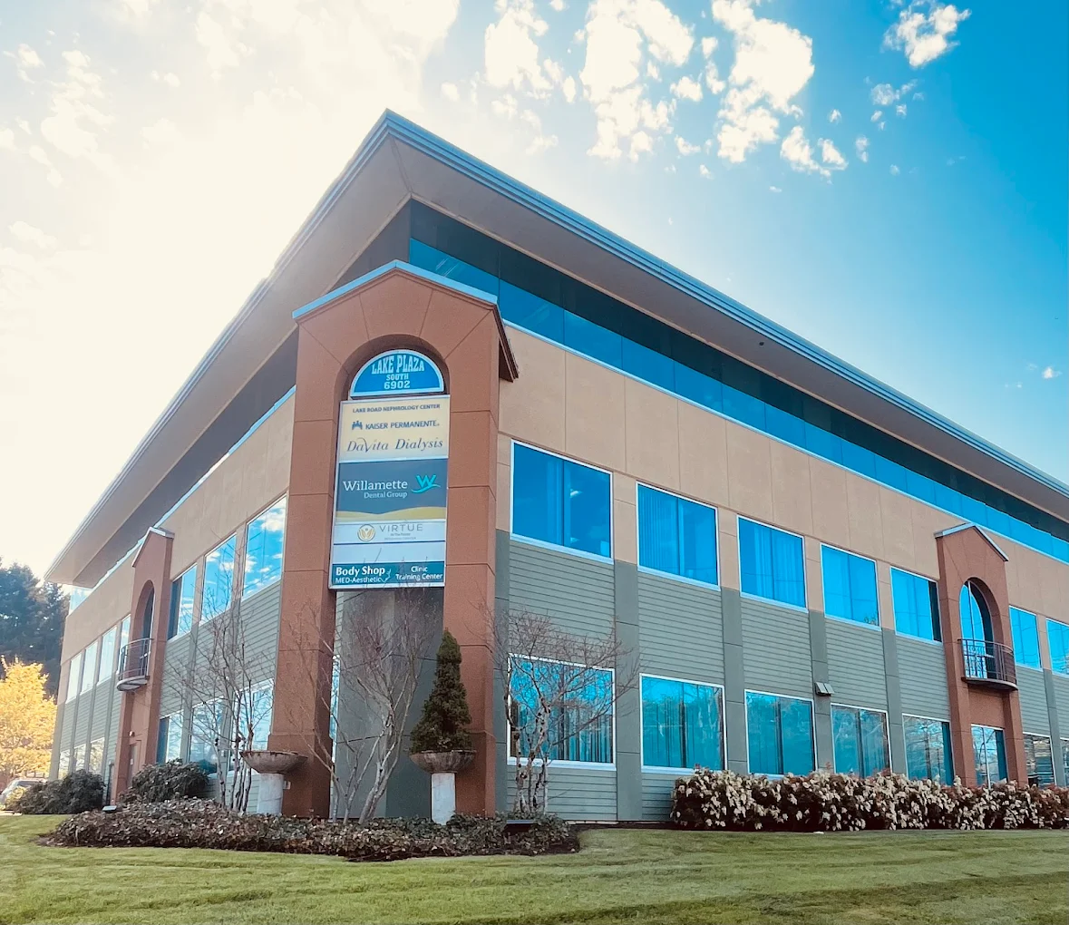 Exterior view of Virtue at the Pointe outpatient facility