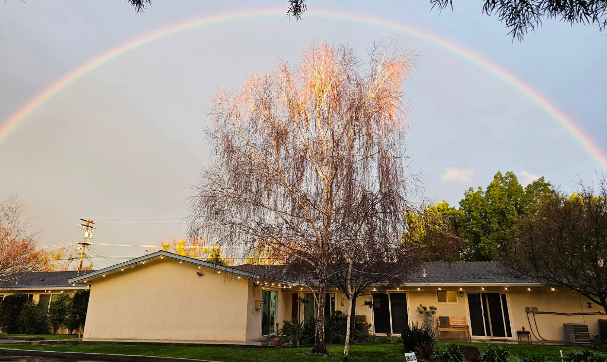 Outdoor view of New Hope Recovery with lawn and trees