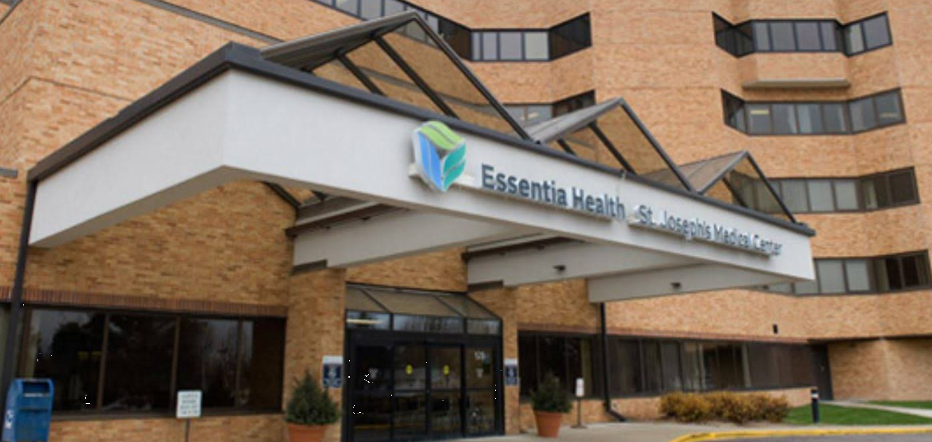 Main entrance of Essentia Health Saint Joseph’s Medical Center