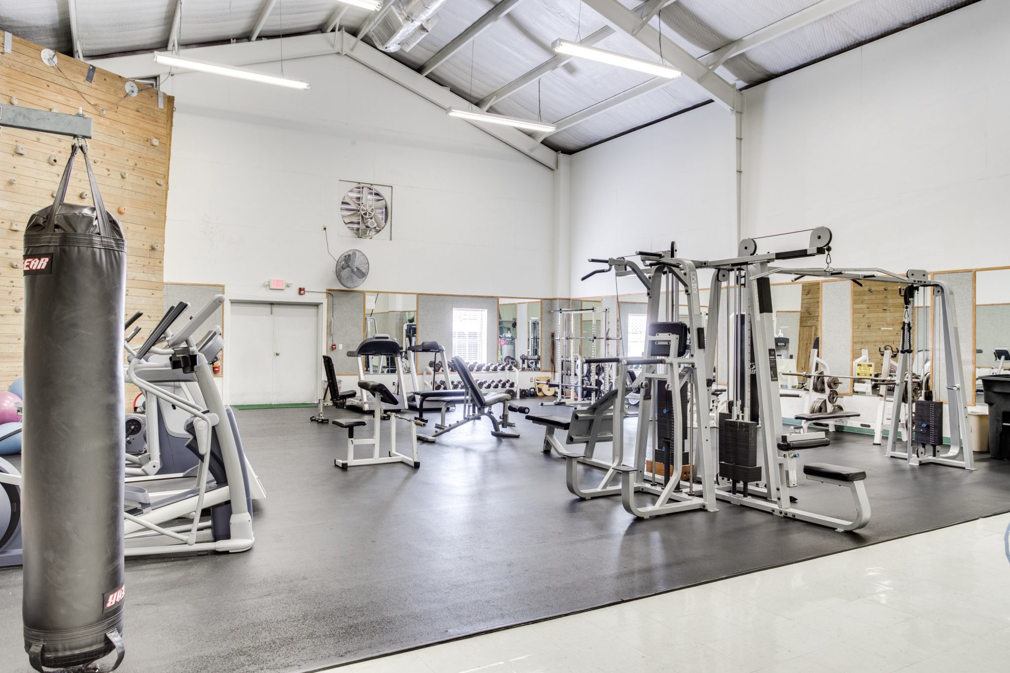 Indoor gym with cardio and strength machines