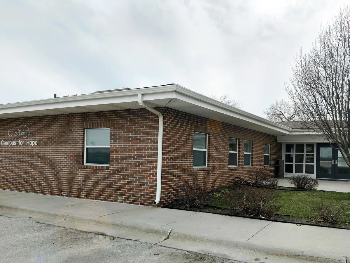 Brick building exterior of CenterPointe Campus for Hope