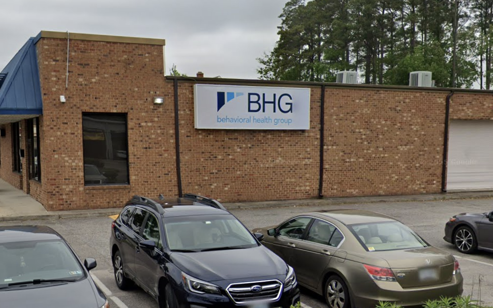Brick exterior of BHG Chesapeake Treatment Center with parking lot
