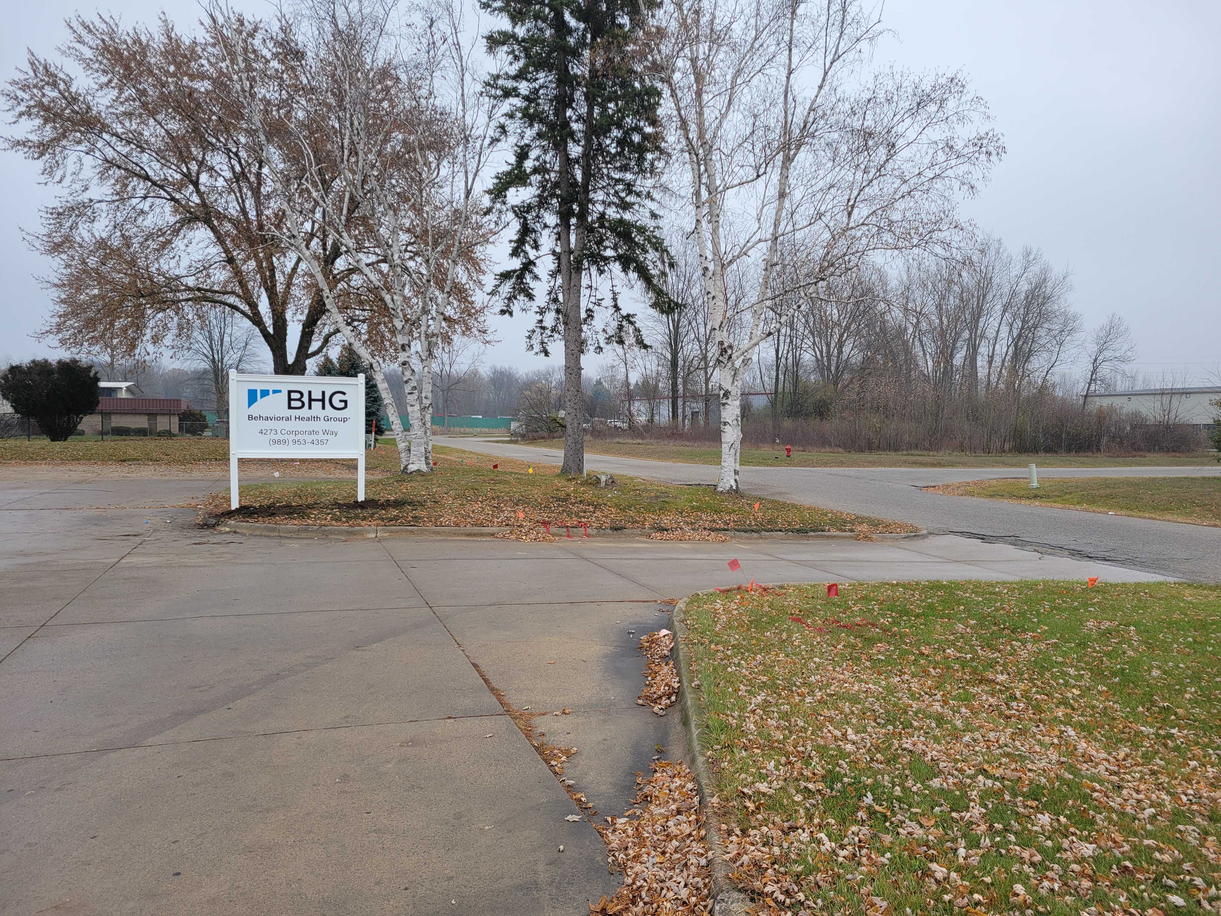 Roadside sign for BHG Mount Pleasant Treatment Center