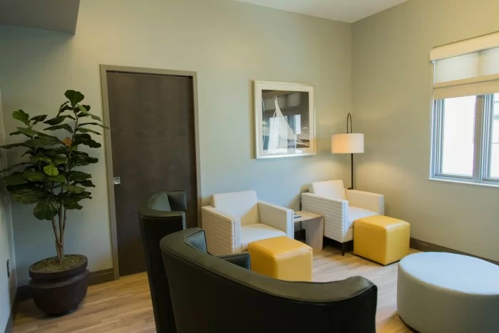 Comfortable lounge with seating for counseling sessions