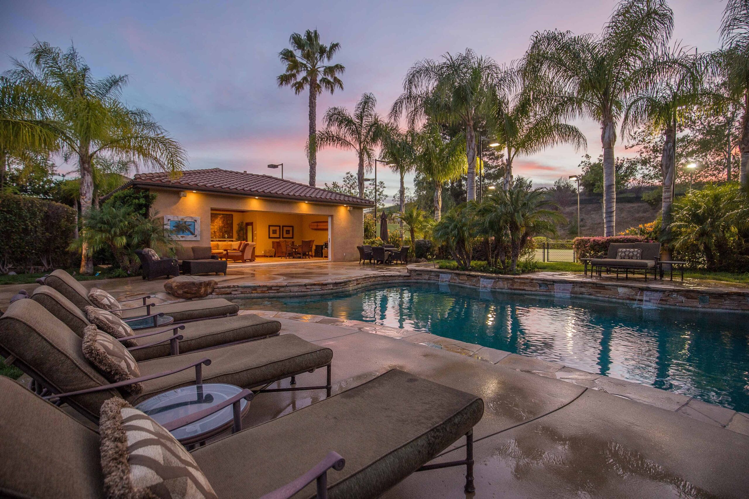 Swimming Pool with Lounge Chairs