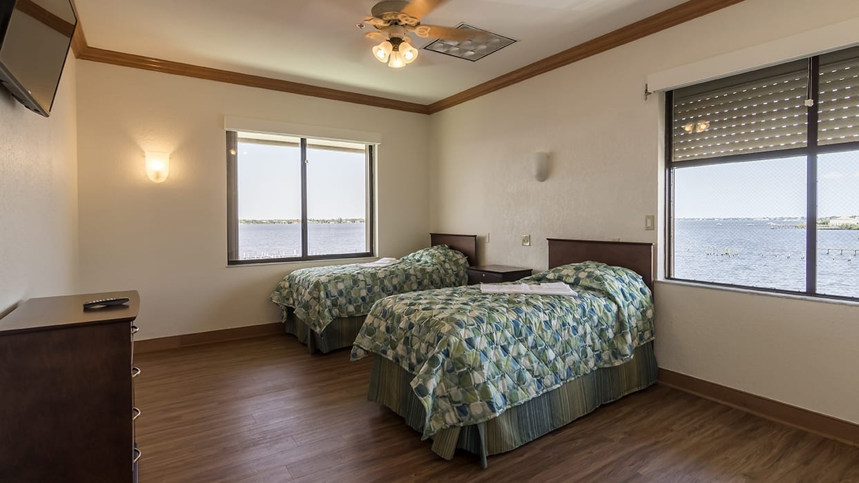 Two bed with waterfront view