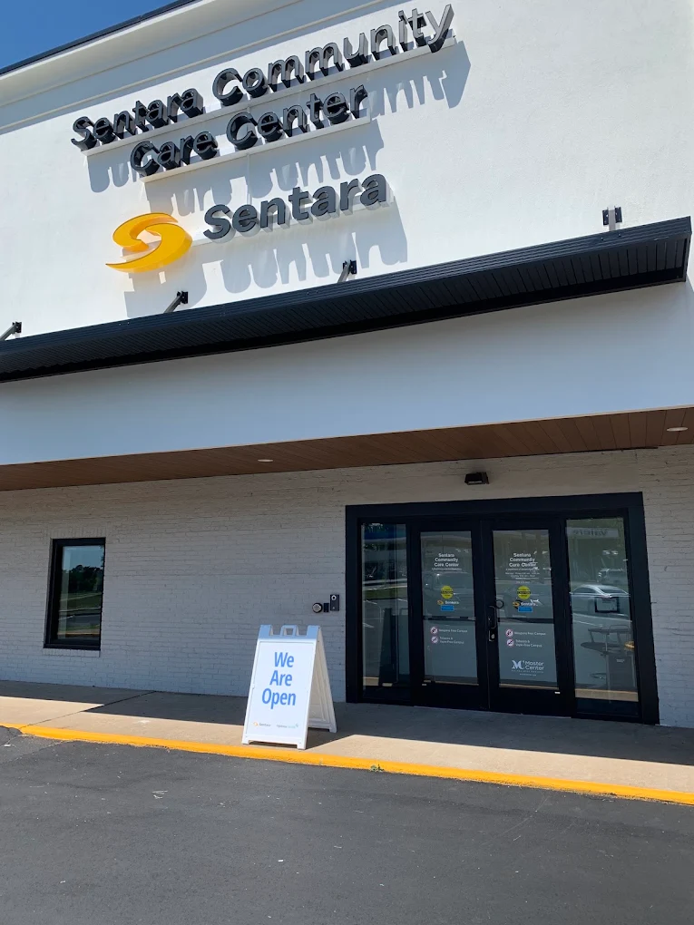 Sentara Community Care Center entrance with facility signage