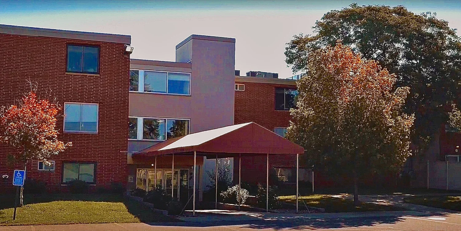 Exterior view of The Heights treatment center entrance