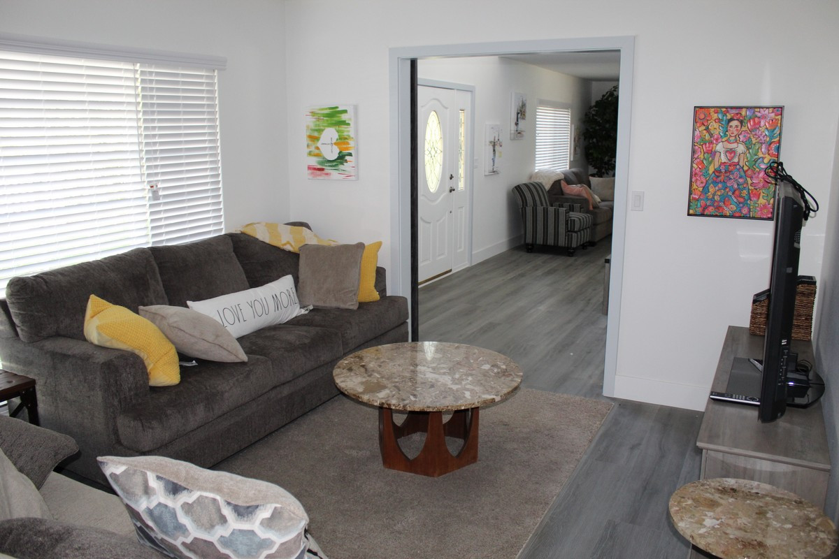 TV room with sofas and modern decor