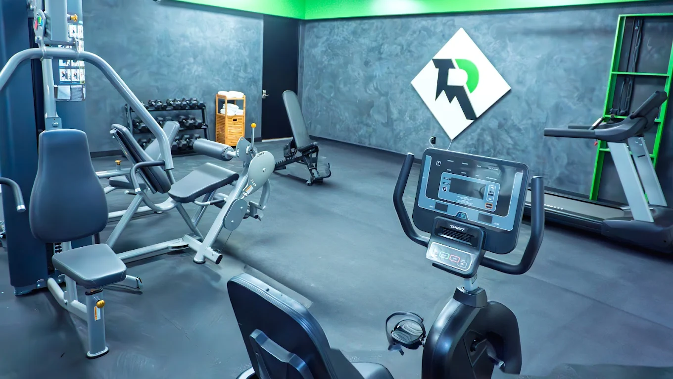 Modern gym with cardio and strength equipment