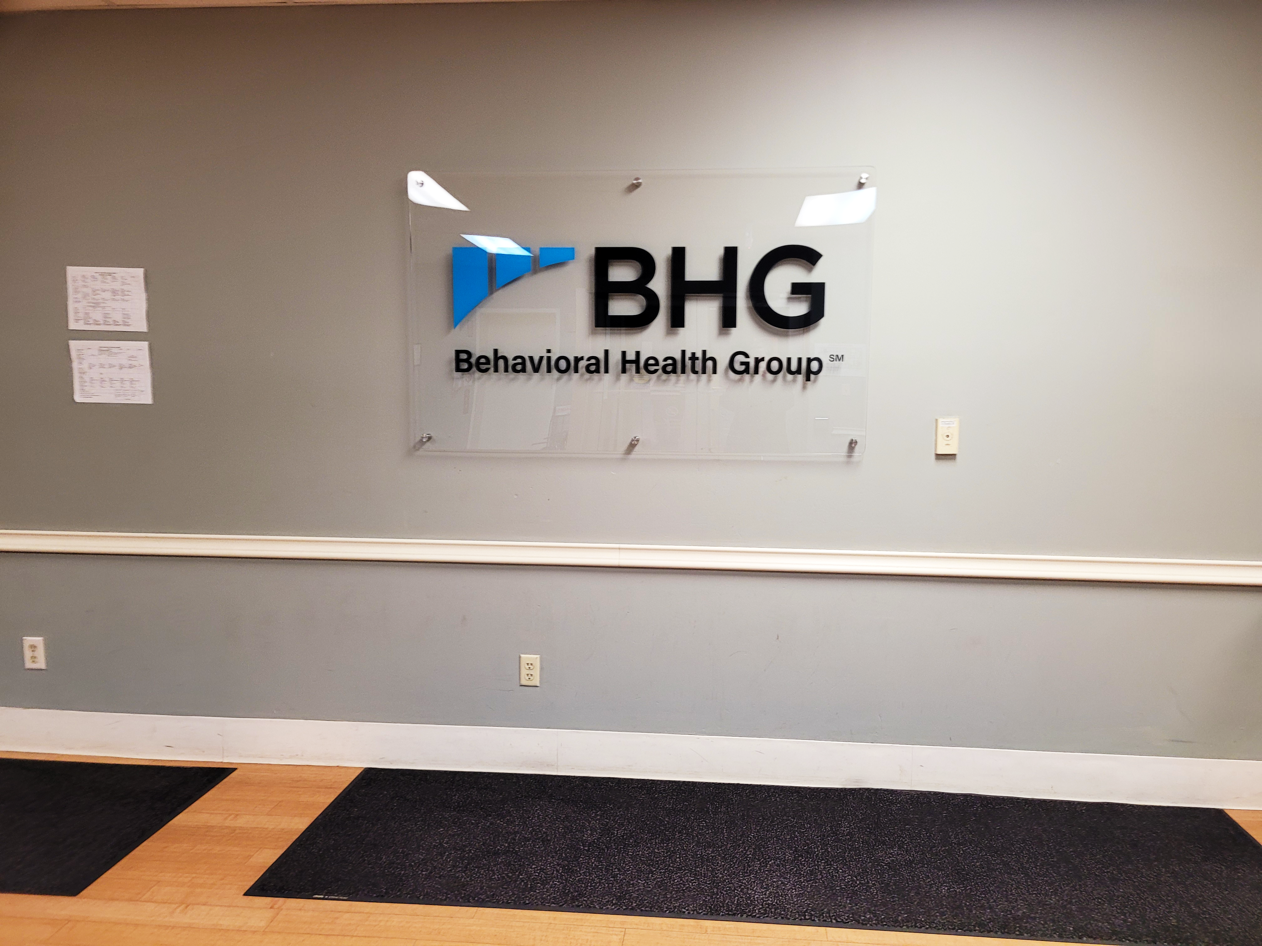 BHG logo displayed on the lobby wall