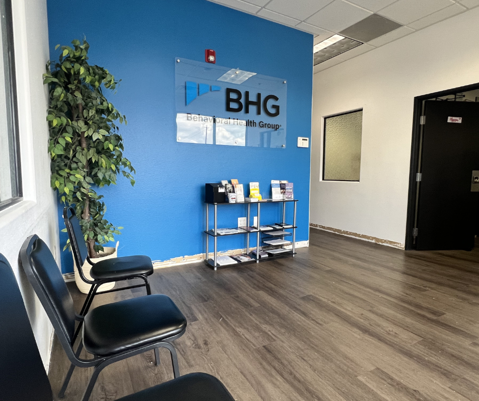 BHG Behavioral Health Group sign in the lobby