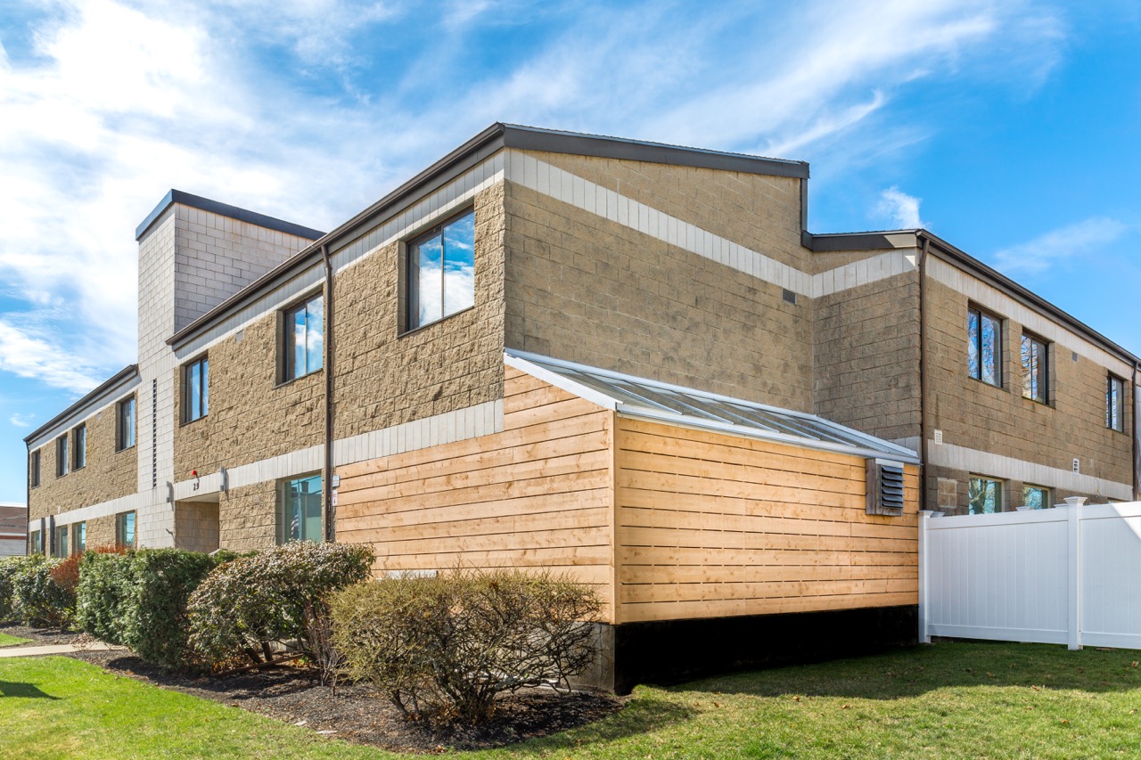 Two-story treatment facility building exterior
