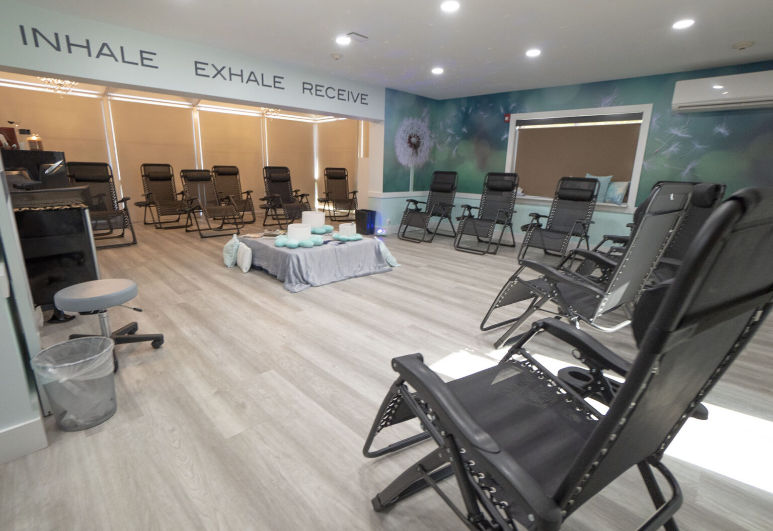 Room with recliners and calming decor