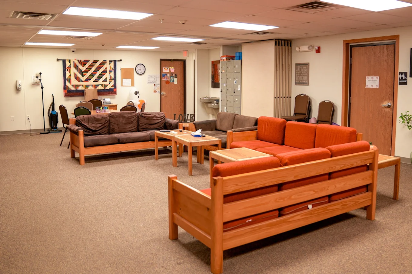 Comfortable lounge with couches and seating