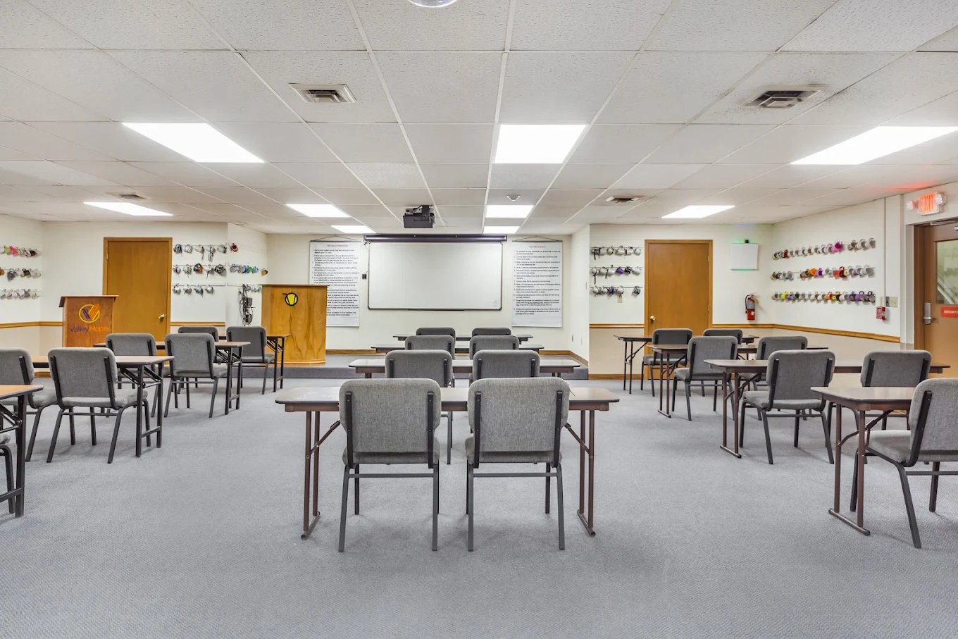 Classroom used for group therapy and recovery education