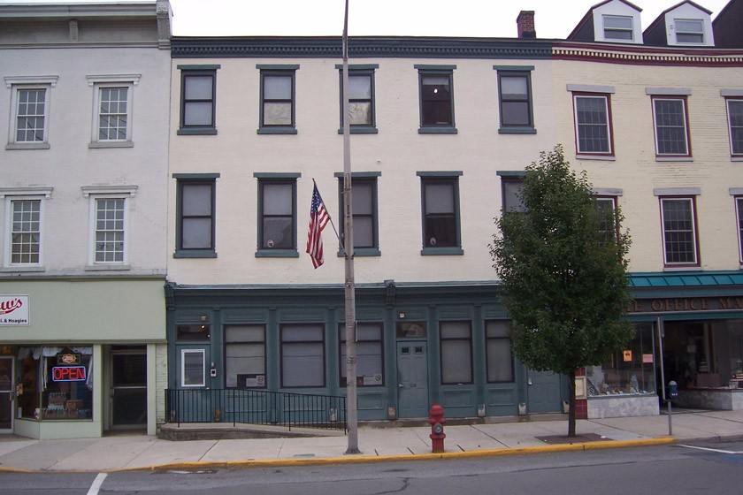 Exterior of rehab center on a downtown street
