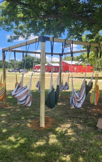 Outdoor hammock area for relaxation and reflection