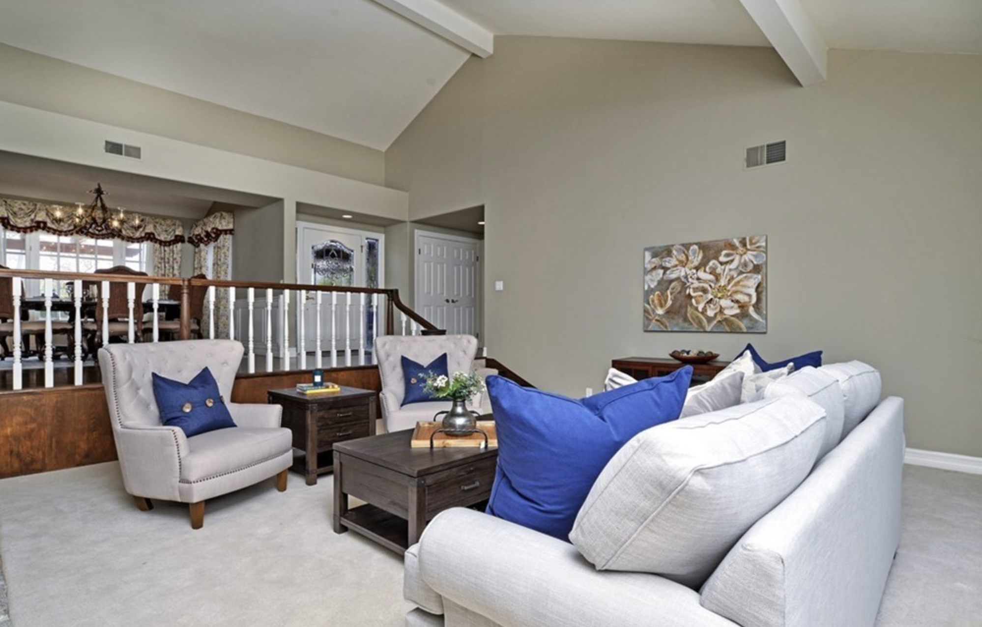 Living room with seating.