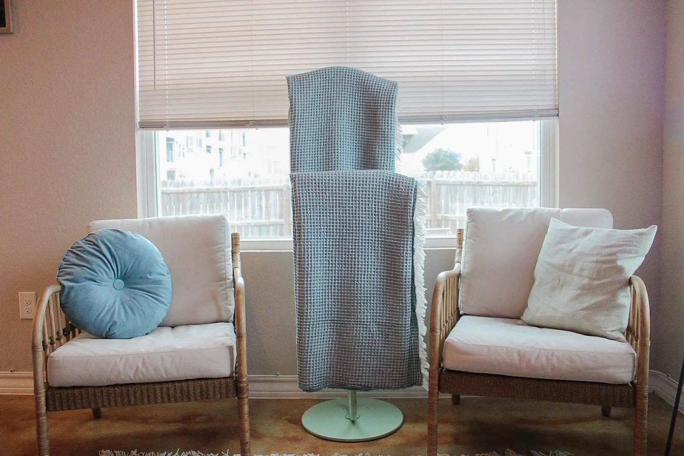 Consultation room with comfortable chairs by a window