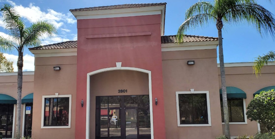 Main entrance to Recovery By The Sea treatment center