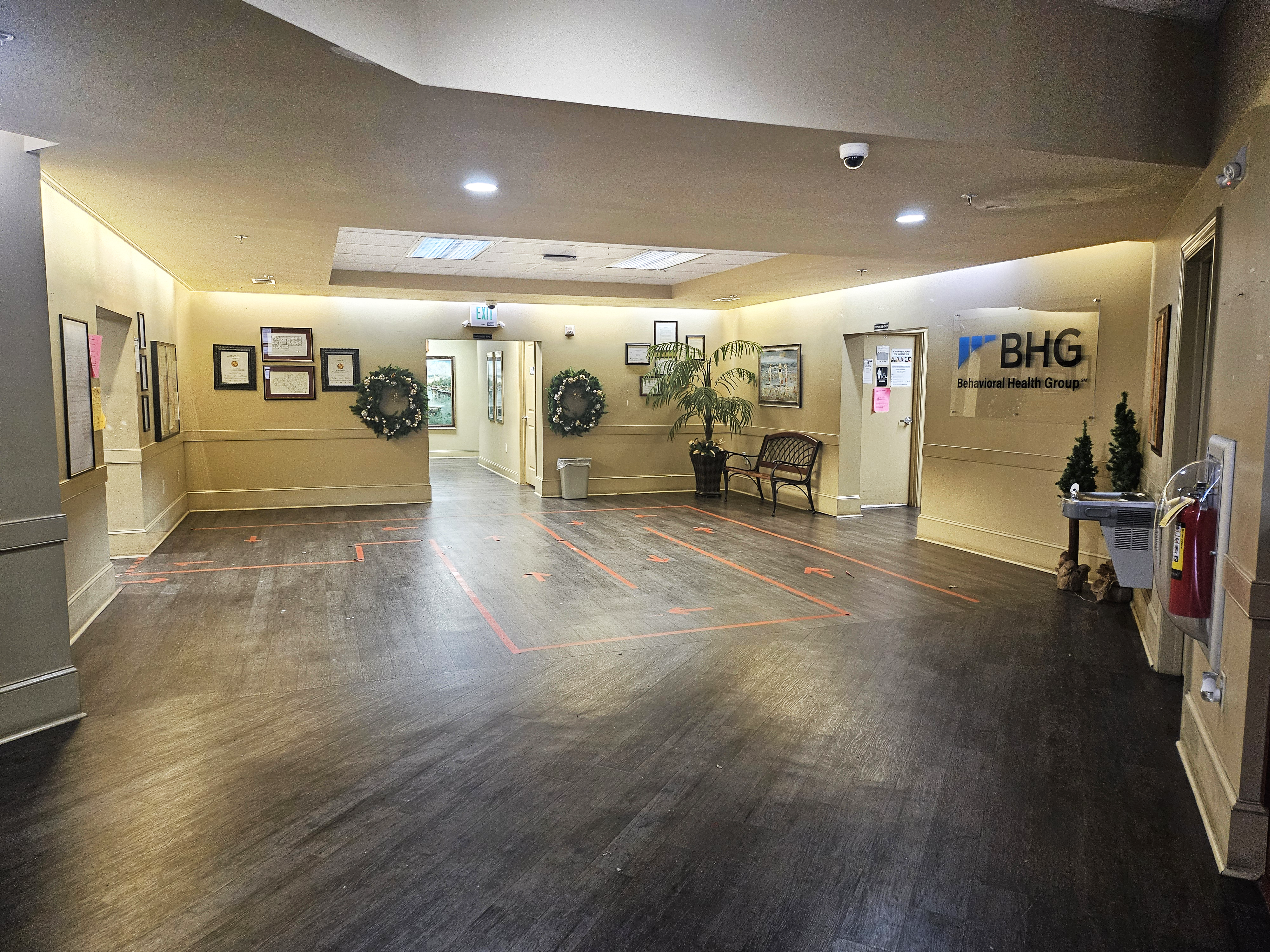 Spacious common area inside the treatment center